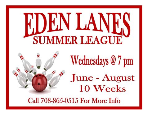 BOWLING/LEAGUES - EDEN LANES BOWLING ALLEY, LOUNGE & GRILL