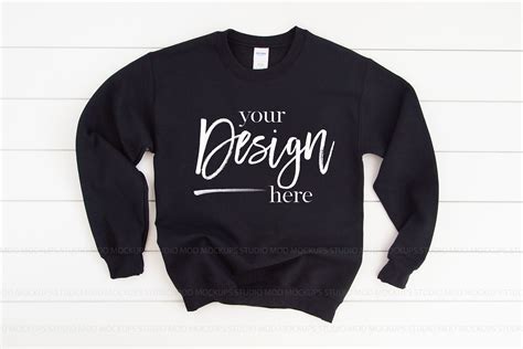 Gildan 18000 Mockup | Sweatshirt Mockup BLACK