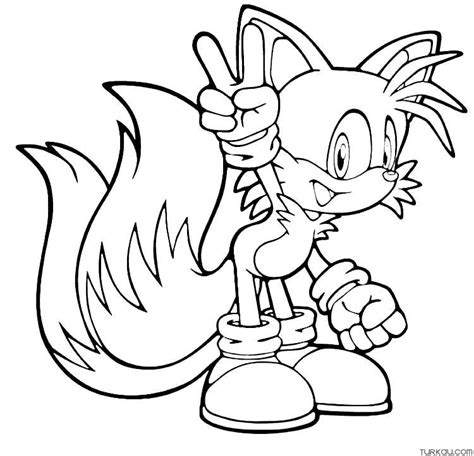 Sonic Tails Coloring Page » Turkau