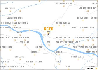 Agen (France) map - nona.net