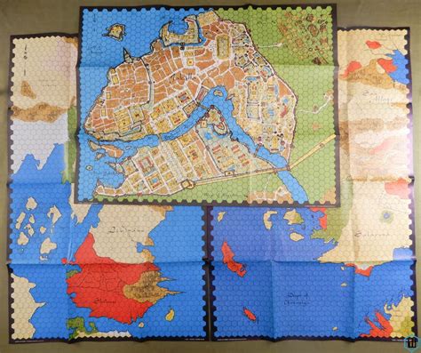 MAPS: Empire of the Petal Throne (Tekumel RPG 3 map set) 1975