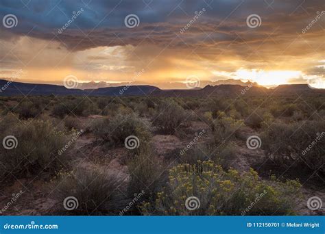 Sunrise in Utah`s Southwest Desert Stock Image - Image of nature ...