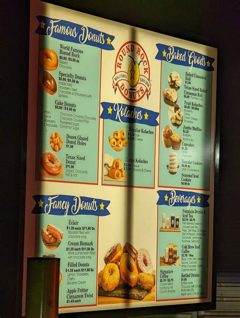 Menu at Round Rock Donuts fast food, Round Rock, 106 W Liberty Ave