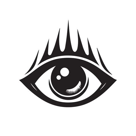 Eye vector icon. Black and white isolated eye. Graphic design. Watch emblem. Fashion logo ...