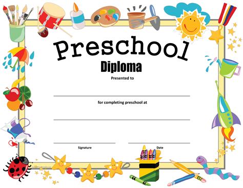 Free Printable Pre-Kindergarten Diplomas