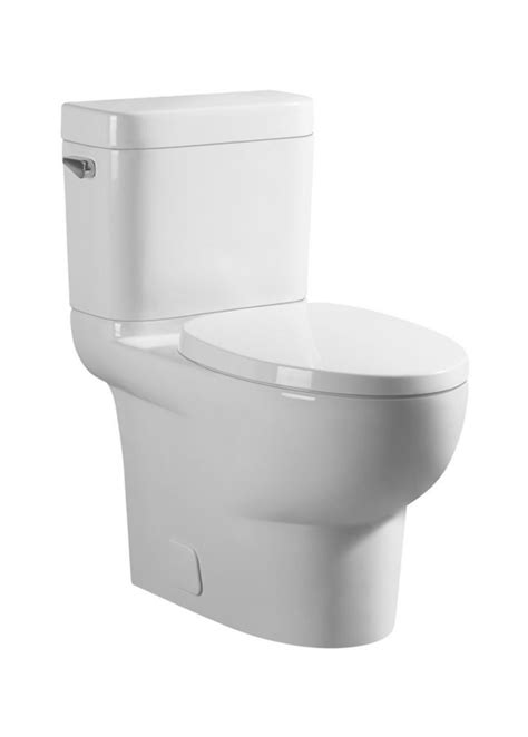 All-in-One 4.8 LPF High Efficiency Elongated 2-Piece Toilet with Concealed Trapway in White ...