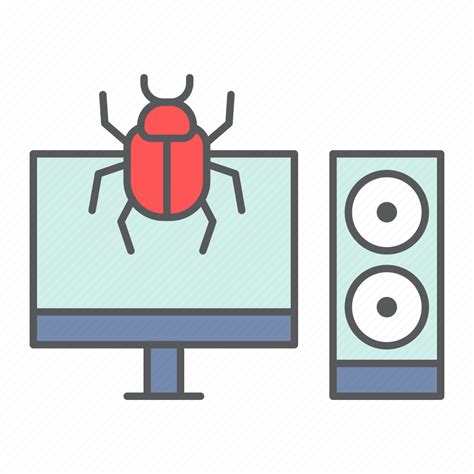 Infected, computer, virus, bug, tojan, attack, pc icon - Download on Iconfinder