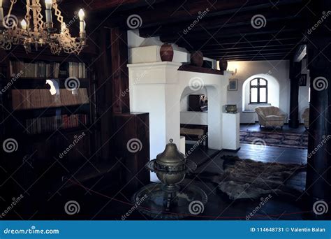 Interior of bran castle editorial photo. Image of hunter - 114648731