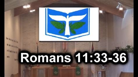 Romans 11: 33-36 - YouTube