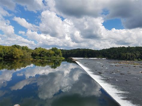 Clouds reflecting on the Savannah River, Savannah Rapids Pavillion ...