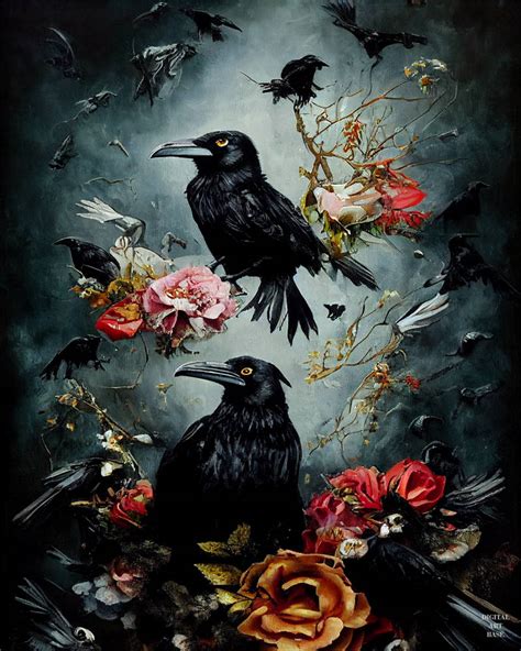 Ravens and Flowers by SatoruRoom on DeviantArt