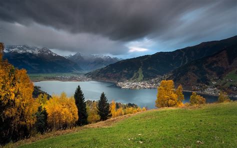 Austria scenery, mountains, lake, autumn wallpaper | nature and landscape | Wallpaper Better