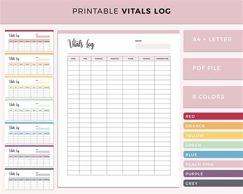 Printable Normal Vital Signs Chart