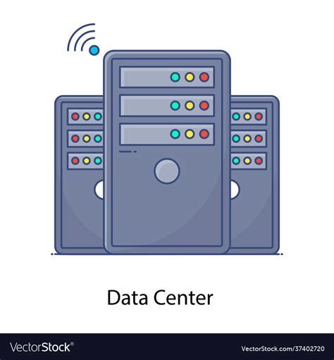 Data center Royalty Free Vector Image - VectorStock