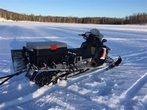 Snowmobile ice fishing setup. : r/IceFishing