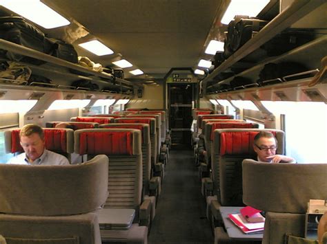 Eurostar interior, first class. | The seats are wide and the… | Flickr