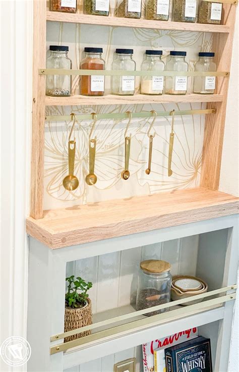 building a spice rack: wall spice rack diy | NEVER SKIP BRUNCH by Cara Newhart