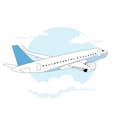 Illustration Of Airplane And Cloud Vector, Airplane, Airplane And Cloud, Flying Airplane PNG and ...