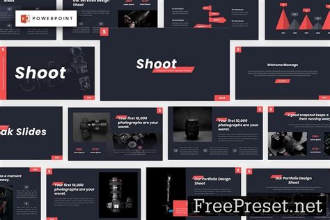 Shoot Photography & Portfolio Powerpoint Template UUXUYHJ