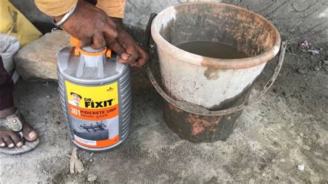 Waterproof concrete mix with dr fixit 301 - YouTube