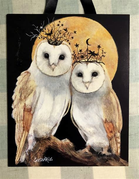 Magical Owls Art Print, Midnight Magic Owls, Snowy Owls Art Print, Owls ...