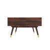 Dark Wood & Gold Coffee Table - Dejan - Furniture123