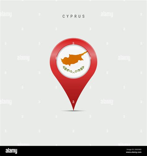 Teardrop map marker with flag of Cyprus. Cypriot flag inserted in the ...