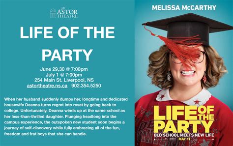 Astor Theatre | Life of the Party – Fri, Sat & Sun @ 7pm