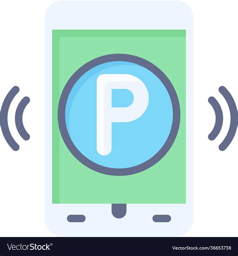 Mobile parking app icon parking lot related Vector Image