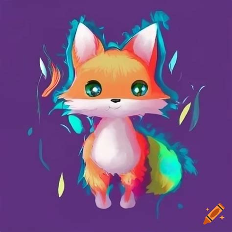 Cute kawaii fox on Craiyon