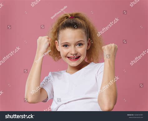 Cheerful Little Girl Curly Hair Smile Stock Photo 1644018781 | Shutterstock