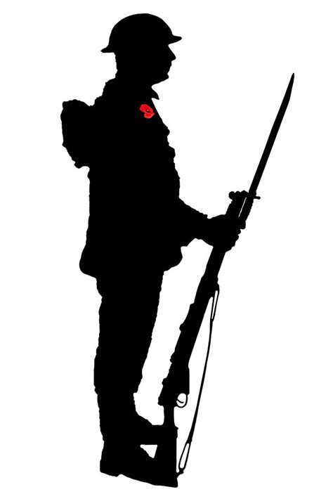 A Soldier | Soldier silhouette, Soldier drawing, Remembrance day art