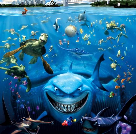 Finding Nemo Disney Shark Tale Cartoons Others Fish Shark Finding Nemo Hd Wallpaper Wallpaper ...