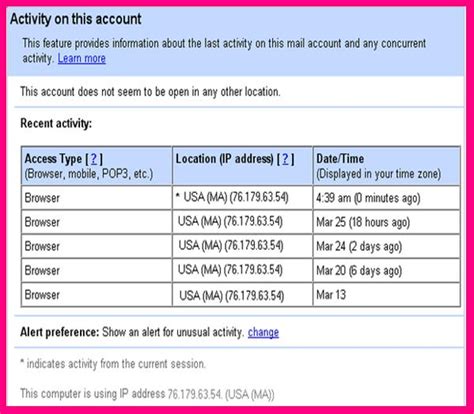 How to Check Gmail Mail Login History