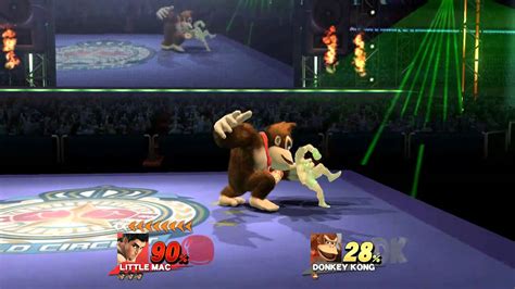 Super Smash Bros. Wii U - Little Mac VS. Donkey Kong (LV.9) - YouTube