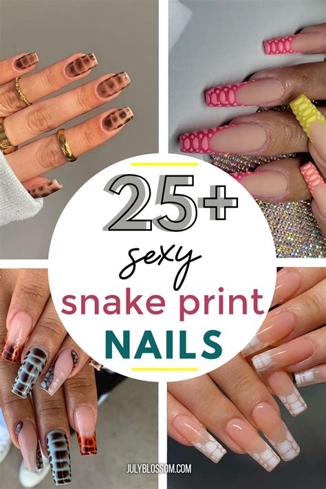 25+ Snake Print Nails for a Sexy Look - ♡ July Blossom