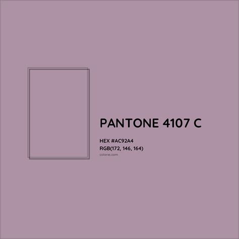 About PANTONE 4107 C Color - Color codes, similar colors and paints - colorxs.com