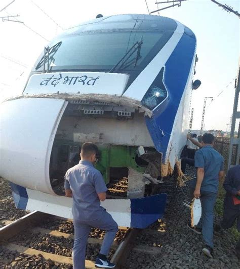 Vande Bharat Accident: Train collides with cattle near Atul station in ...