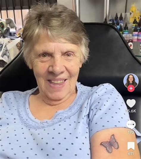 'Precious' Woman Gets First Tattoo On 80th Birthday To Remind Her Of Someone Special - SAIDDCRUZ