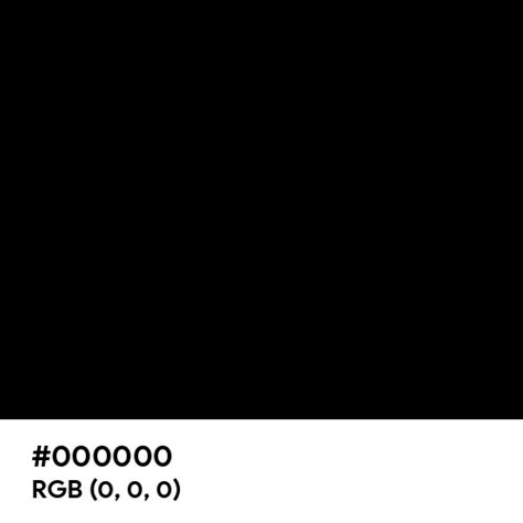 #000000 color name is Black