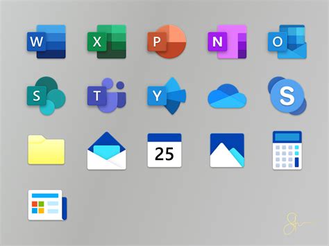 New Office + Windows apps icons — New Office Icons Remake by Steven Mancera on Dribbble
