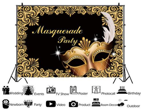 Masquerade Theme Party Photography Backdropsbirthday Party | Etsy