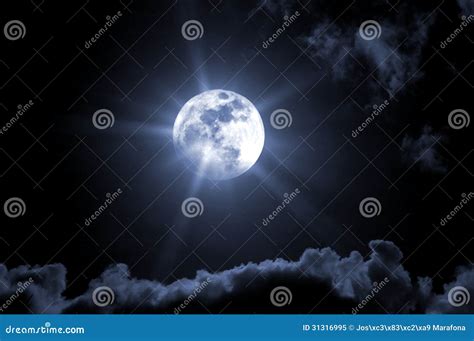 Full Moon stock image. Image of midnight, moonlight, astronomy - 31316995