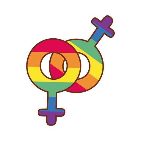 female symbols with lgbtiq pride stripes 1879020 Vector Art at Vecteezy