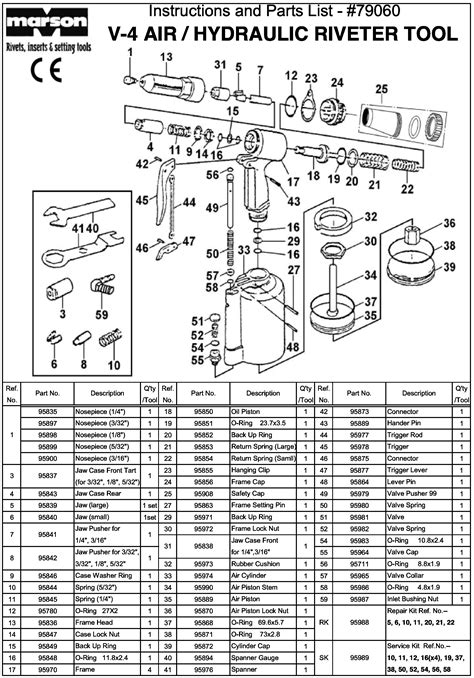 Marson 79060 V-4 Air-Hydraulic Rivet Gun | Blind Rivet Supply