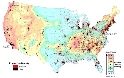 Map reveals almost HALF of Americans are at risk from earthquakes | Daily Mail Online