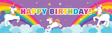 Fairytale Unicorn Party Birthday Banner - Walmart.com