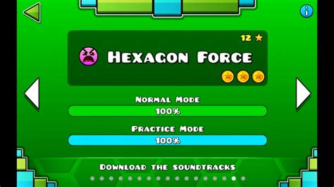 "Geometry Dash" level 16 - Hexagon Force (100%) - YouTube