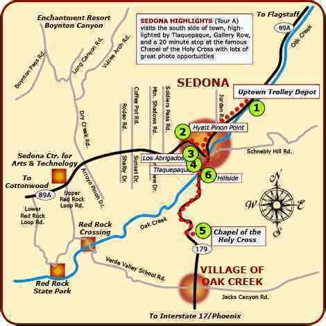 Map of Sedona Areas. Sedona Map Collection. Simple, Useful, Good.
