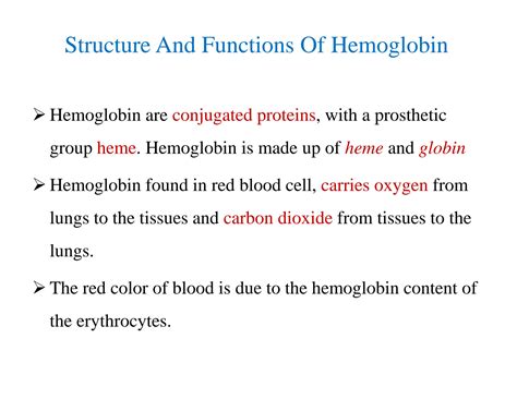 SOLUTION: Structure and functions of hemoglobin - Studypool